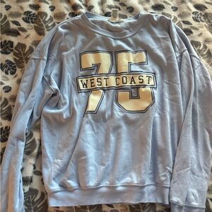 Altar'd State Light Blue West Coast Crewneck Sweater